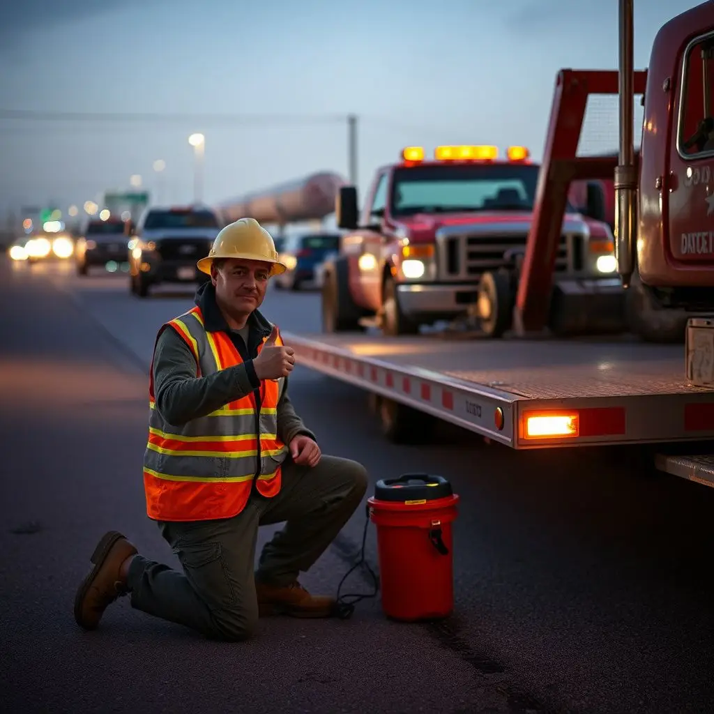 A close-up of a secure soft-tie strap holding a motorcycle safely onto a flatbed tow truck in Saginaw, TX.